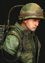 Busto de un USMC Hue. en Vietnam en 1968