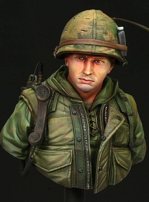 Busto de un USMC Hue. en Vietnam en 1968