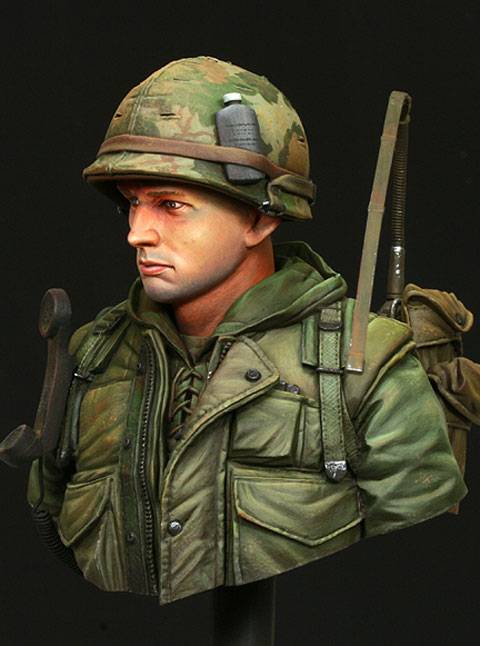 Busto de un USMC Hue. en Vietnam en 1968