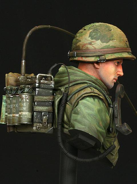 Busto de un USMC Hue. en Vietnam en 1968