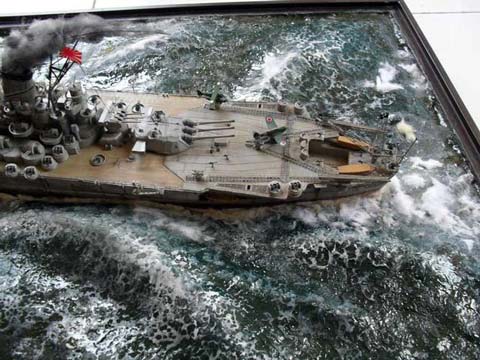 Diorama del Acorazado Japones Yamato - Escala 1/350