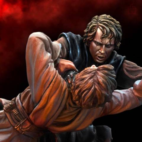 el famoso duelo entre Obi-Wan Kenobi y Anakin, maestro y disc&iacute;pulo, dentro de la gran saga de Star Wars.