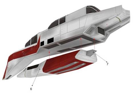 Recortable de Papel de la Version ARC-170 de las Guerras Clones