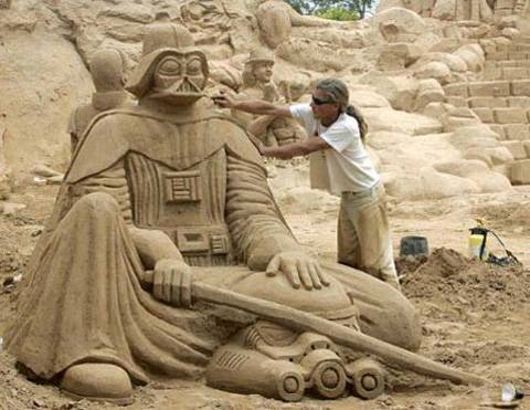 Figuras de Star Wars modeladas con Arena. 