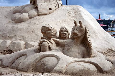Figuras de Star Wars modeladas con Arena. 