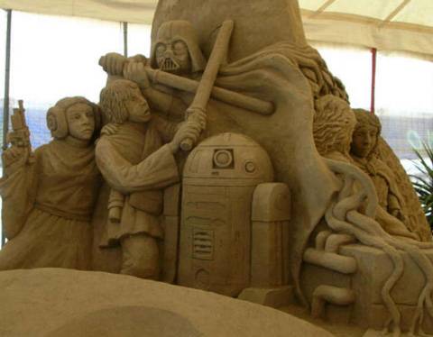 Figuras de Star Wars modeladas con Arena. 