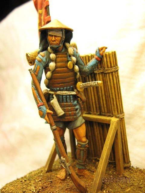 Ashigaru Siglo XVI, Arcabucero - Escala 54mm