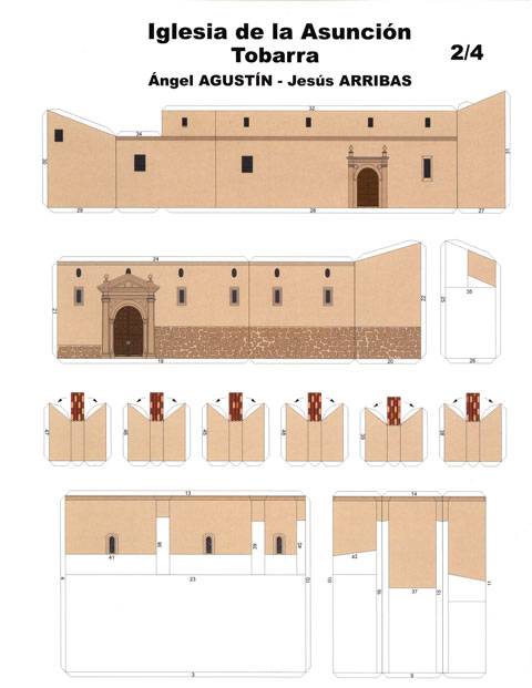 recortables de papel o cartulina de la Iglesia de la Asunci&oacute;n 
