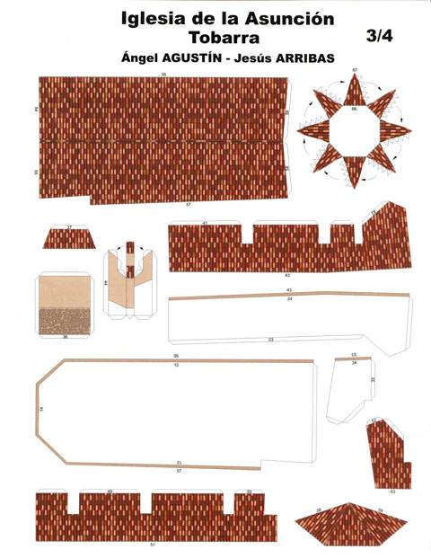 recortables de papel o cartulina de la Iglesia de la Asunci&oacute;n 