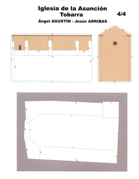 recortables de papel o cartulina de la Iglesia de la Asunci&oacute;n 