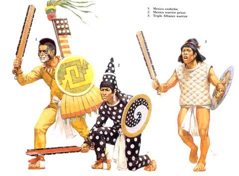 1. Mexica Cuahchic. 2. Guerrero Mexica. 3. Guerrero - Triple Alianza. 