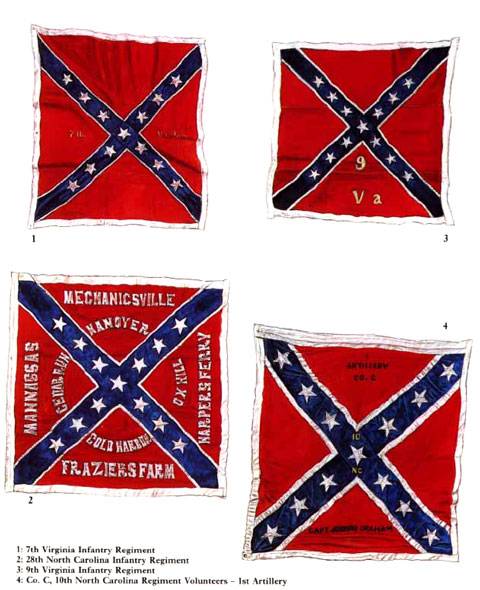 1 - 7th Virginia Infantry Regiment 2 - 28th North Carolina Infantry Regiment 3 - 9th Virginia Infantry Regiment 4 - Co. C. 10th North Carolina Regiment Volunteers - 1st Artillery