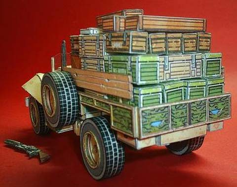 Recortable de Papel Camioneta Militar Bedford