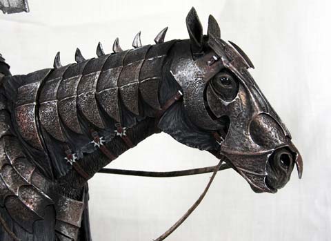 Figura a caballo en resina y vinilo a escala de 1/6 , representando al mensajero oscuro de Mordor llamado Boca de Sauron.  