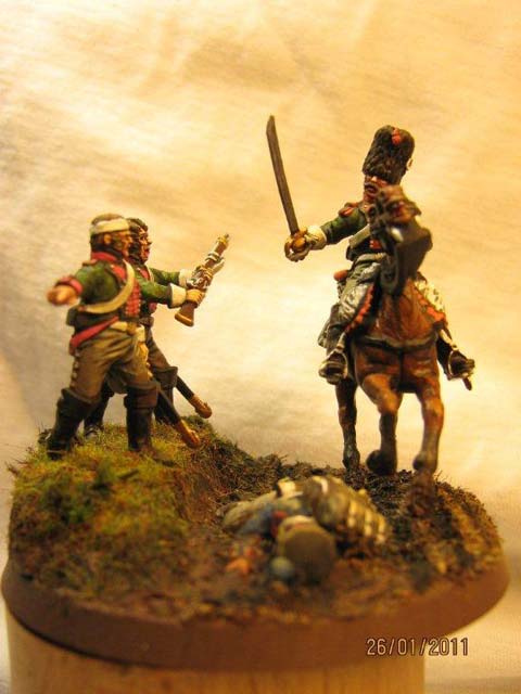Dragones Franceses en Combate - Escala 28mm.  