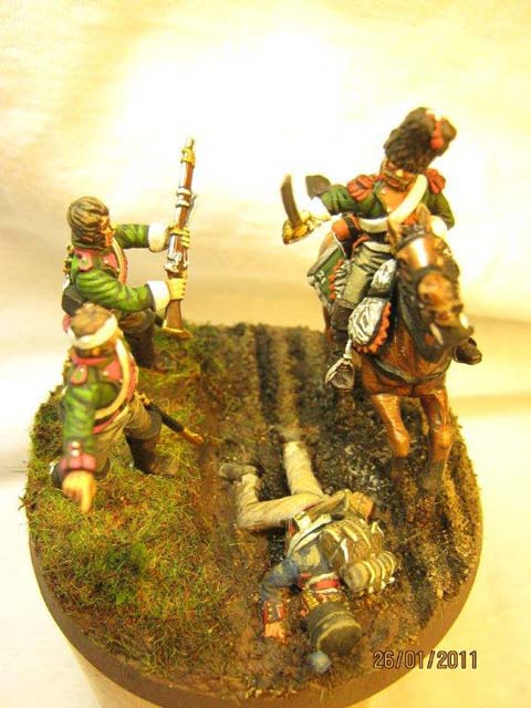 Dragones Franceses en Combate - Escala 28mm.  