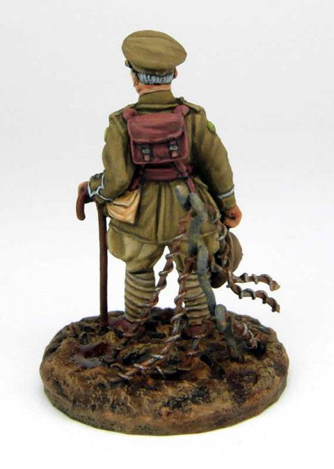 Oficial britanico durante la Primera Guerra Mundial de la casa de miniaturas Paul Hicks Figures a escala 28 mm