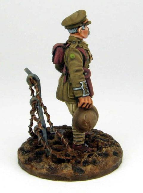 Oficial britanico durante la Primera Guerra Mundial de la casa de miniaturas Paul Hicks Figures a escala 28 mm