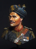 Busto Oficial Britanico del 11th King Edwards Own Lancers - Escala 1/10