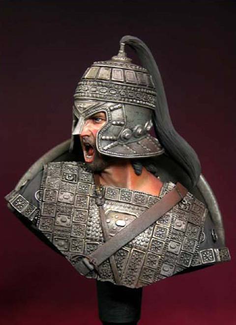 Busto en resina de la casa de miniaturas, Young Miniatures, a escala 1/10 representando al personaje mitico de Hector en Troya. 