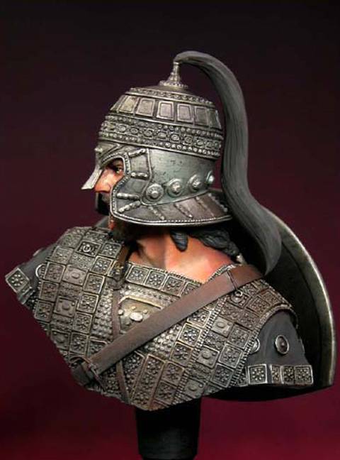 Busto en resina de la casa de miniaturas, Young Miniatures, a escala 1/10 representando al personaje mitico de Hector en Troya. 