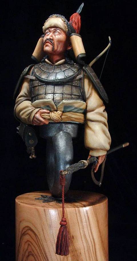 Busto de un Guerrero Mongol