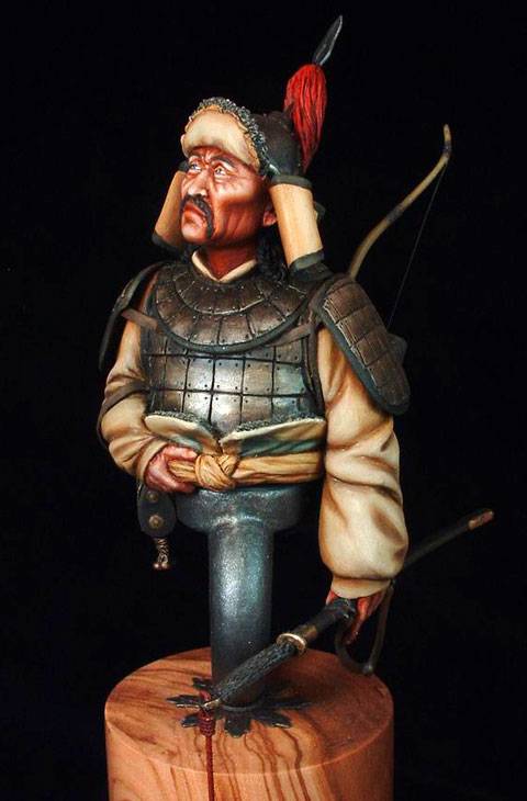 Busto de un Guerrero Mongol