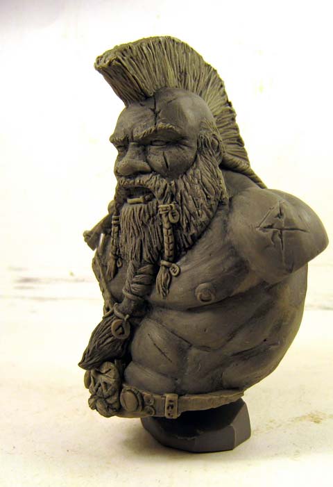 Busto Guerrero Enano con Cresta