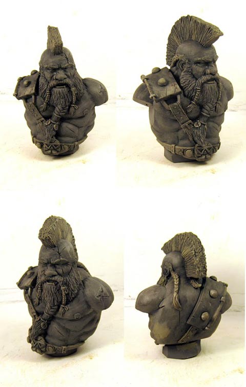 Busto Guerrero Enano con Cresta