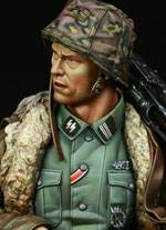 Busto Portador de MG-42 Waffen SS - Ardenas 1944. 