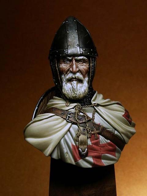 Busto Templario Veterano XII Sec - Escala 200mm