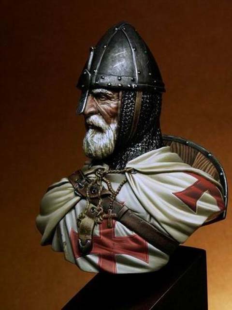 Busto Templario Veterano XII Sec - Escala 200mm
