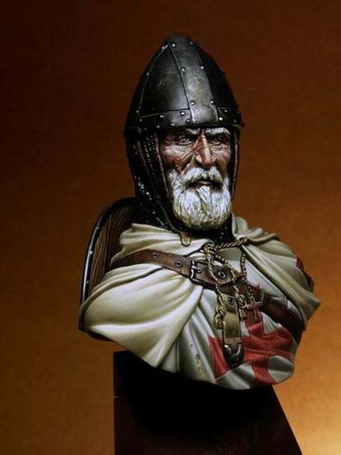 Busto Templario Veterano XII Sec - Escala 200mm