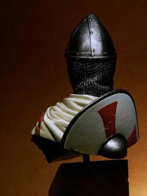 Busto Templario Veterano XII Sec - Escala 200mm