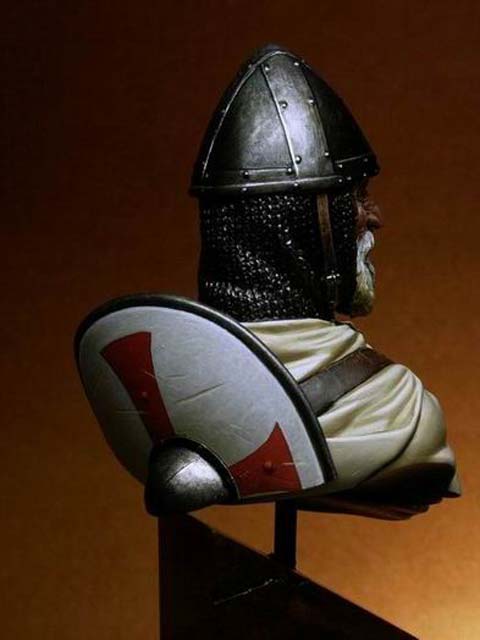 Busto Templario Veterano XII Sec - Escala 200mm