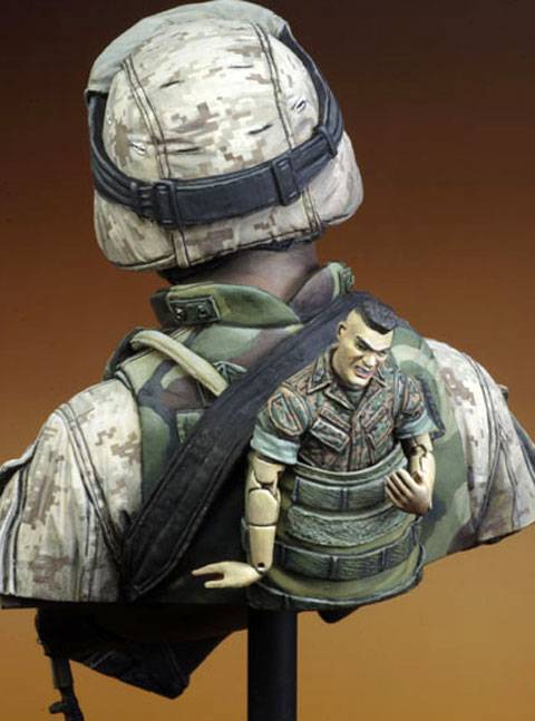 Busto de un Marine de los Estados Unidos en Iraq - 2004