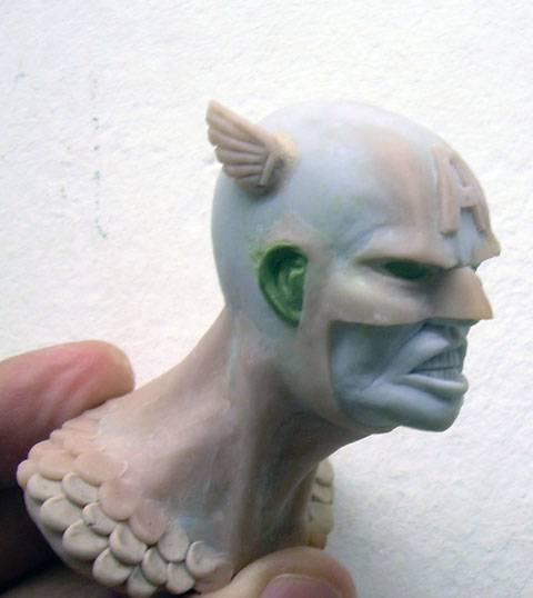 Busto del Busto del Capitan America Paso 4
