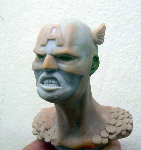 Busto del Busto del Capitan America Paso 7
