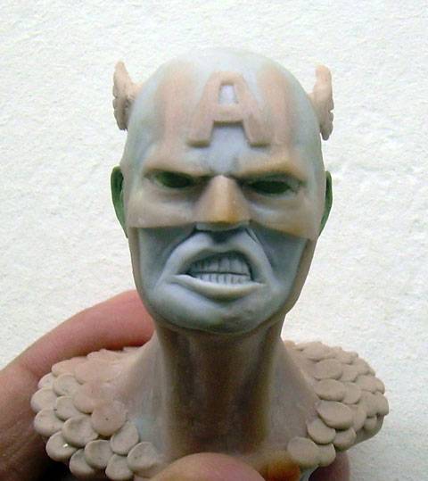 Busto del Busto del Capitan America Paso 8