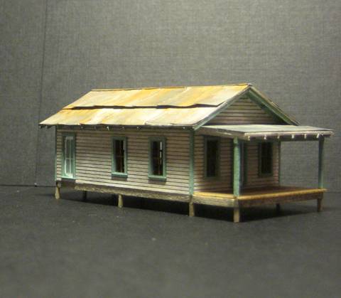 Construccion de un Barracon Minero con Porche - Scratchbuilding