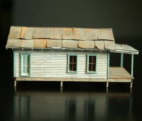 Construccion de un Barracon Minero con Porche - Scratchbuilding