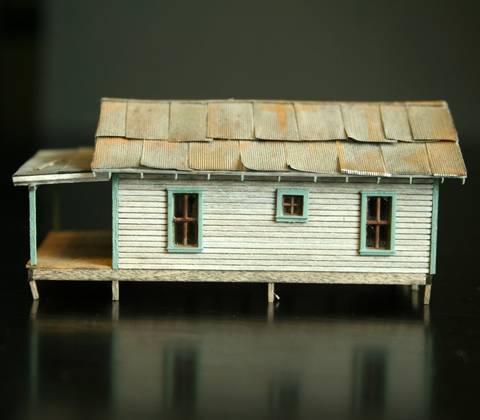 Construccion de un Barracon Minero con Porche - Scratchbuilding