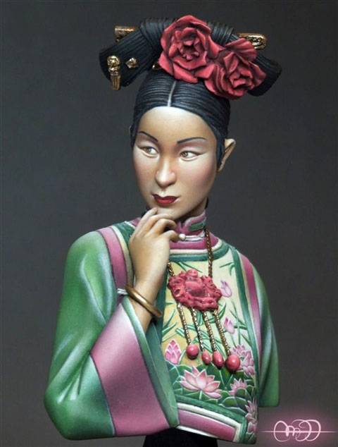 Busto de Beijin Belle de la Casa de miniaturas Pilipili miniatures a escala 1/6
