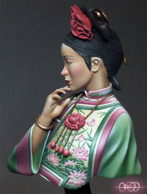 Busto de Beijin Belle de la Casa de miniaturas Pilipili miniatures a escala 1/6