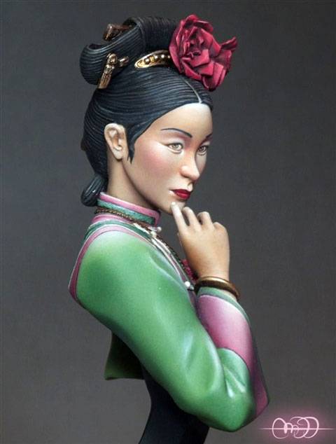 Busto de Beijin Belle de la Casa de miniaturas Pilipili miniatures a escala 1/6