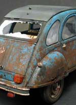Diorama Citroen 2 Cv Abandonado - Escala 1/24