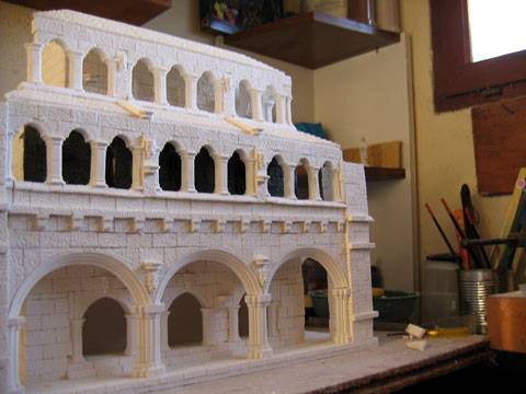 Escenografia sobre los edificios de Minas Tirith.