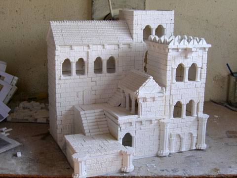 Escenografia sobre los edificios de Minas Tirith.