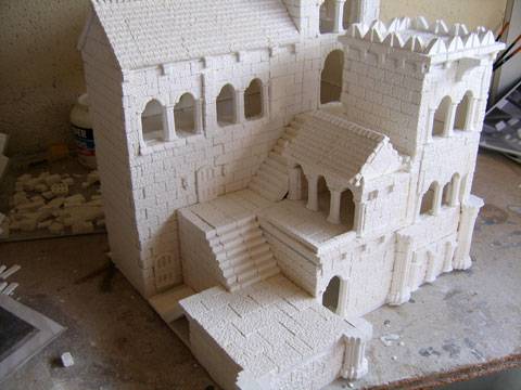 Escenografia sobre los edificios de Minas Tirith.