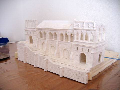 Escenografia sobre los edificios de Minas Tirith.